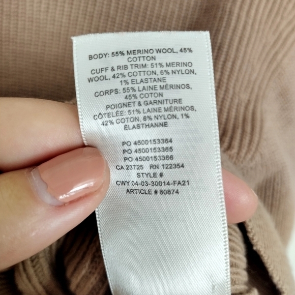 Aritzia wilfred crew neck Isabelli sweater sz Xs - Picture 8 of 9